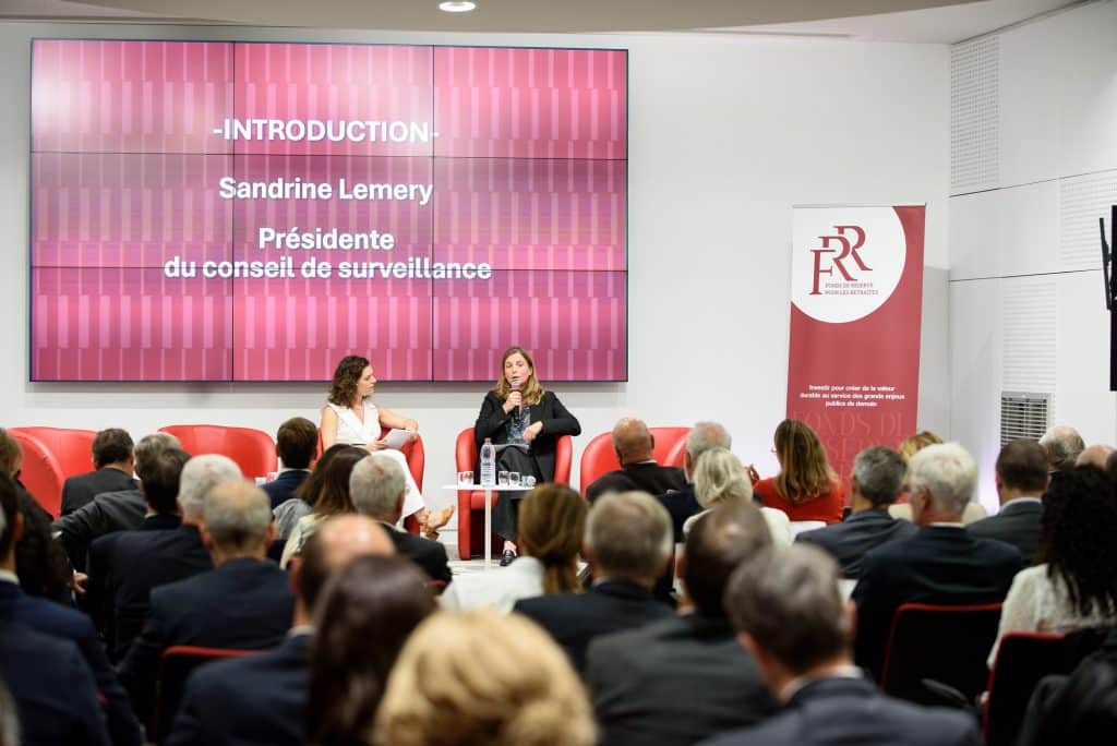 Introduction du colloque par Sandrine Lemery, présidente du conseil de surveillance du FRR